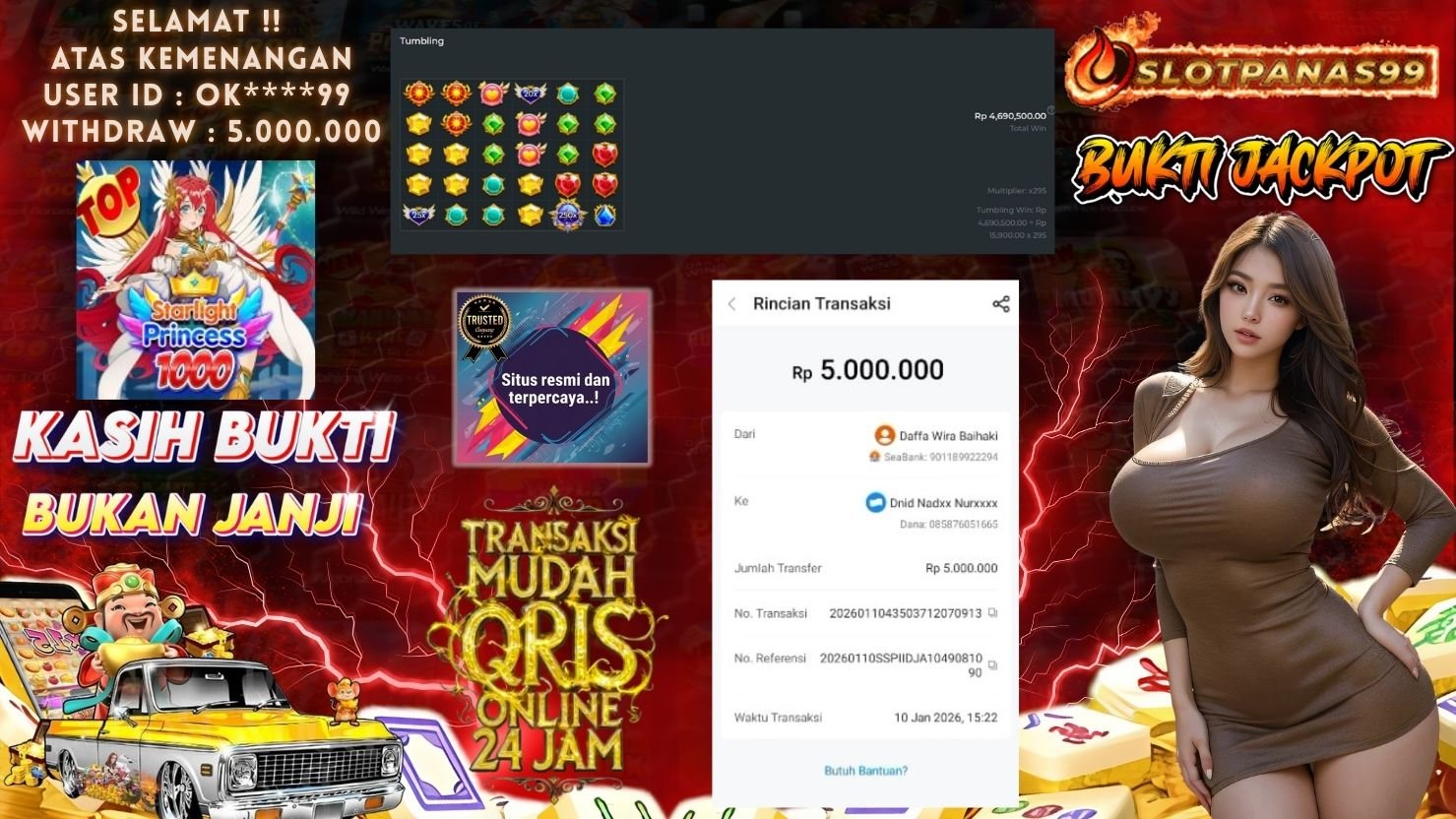 SLOTPANAS99 JACKPOT SLOT STARLIGHT PRINCESS 1000